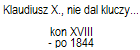 Klaudiusz X., nie dal kluczy od cerkwii unickiej prawoslawnym, dziedzic Umion, Peresaw i Klin 