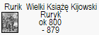 Rurik  Wielki Ksi Kijowski Ruryk